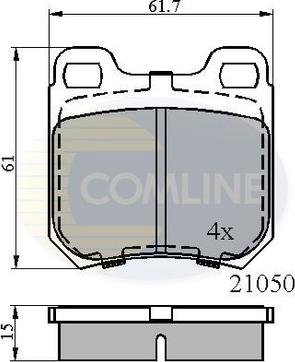 Comline CBP0741 - Kit de plaquettes de frein, frein à disque cwaw.fr