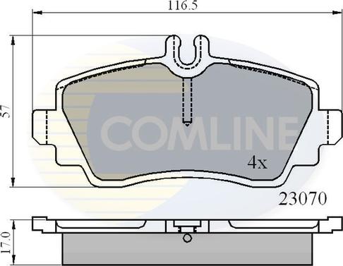 Comline CBP0748 - Kit de plaquettes de frein, frein à disque cwaw.fr