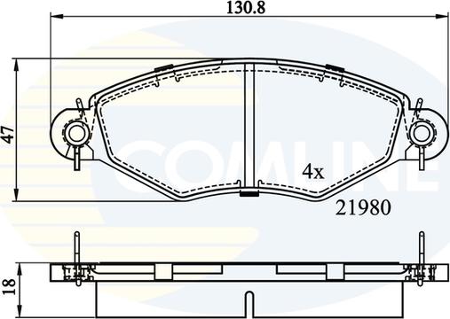 Comline CBP0704 - Kit de plaquettes de frein, frein à disque cwaw.fr