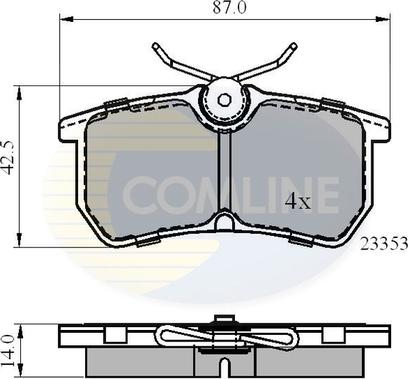 Comline CBP0705 - Kit de plaquettes de frein, frein à disque cwaw.fr