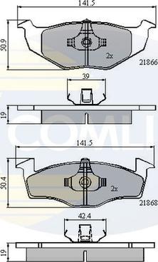 Comline CBP0706 - Kit de plaquettes de frein, frein à disque cwaw.fr