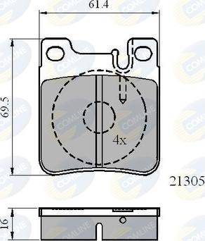 Comline CBP0702 - Kit de plaquettes de frein, frein à disque cwaw.fr