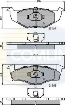 Comline CBP0707 - Kit de plaquettes de frein, frein à disque cwaw.fr