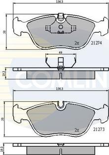 Comline CBP0719 - Kit de plaquettes de frein, frein à disque cwaw.fr