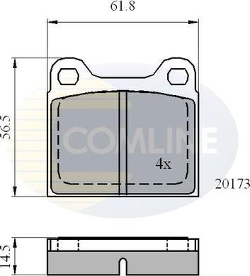 Comline CBP0731 - Kit de plaquettes de frein, frein à disque cwaw.fr