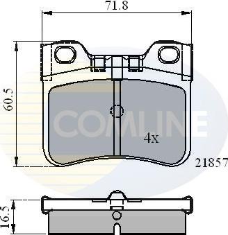 Comline CBP0771 - Kit de plaquettes de frein, frein à disque cwaw.fr