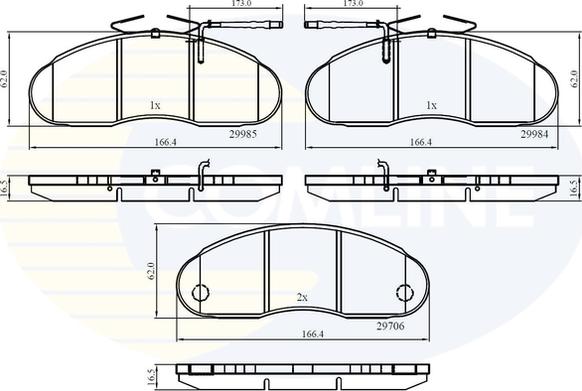 Comline CBP1991 - Kit de plaquettes de frein, frein à disque cwaw.fr