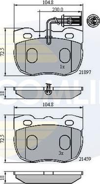 Comline CBP1401 - Kit de plaquettes de frein, frein à disque cwaw.fr