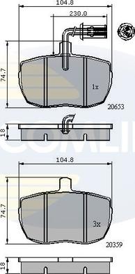 Comline CBP1413 - Kit de plaquettes de frein, frein à disque cwaw.fr