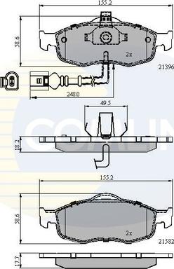 Comline CBP1514 - Kit de plaquettes de frein, frein à disque cwaw.fr