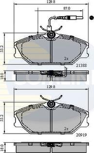 Comline CBP1526 - Kit de plaquettes de frein, frein à disque cwaw.fr