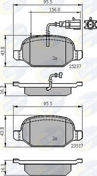 Comline CBP16013 - Kit de plaquettes de frein, frein à disque cwaw.fr