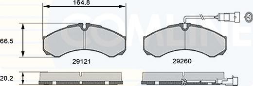 Comline CBP16031 - Kit de plaquettes de frein, frein à disque cwaw.fr