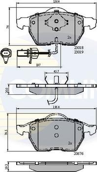 Comline CBP11542 - Kit de plaquettes de frein, frein à disque cwaw.fr