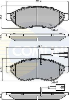 Comline CBP11589 - Kit de plaquettes de frein, frein à disque cwaw.fr