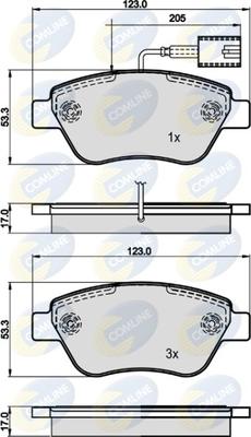 Comline CBP11535 - Kit de plaquettes de frein, frein à disque cwaw.fr