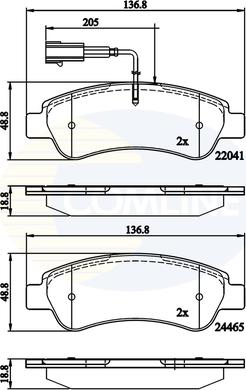 Comline CBP11604 - Kit de plaquettes de frein, frein à disque cwaw.fr