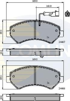 Comline CBP11623 - Kit de plaquettes de frein, frein à disque cwaw.fr