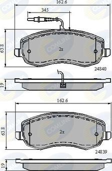 Comline CBP11678 - Kit de plaquettes de frein, frein à disque cwaw.fr