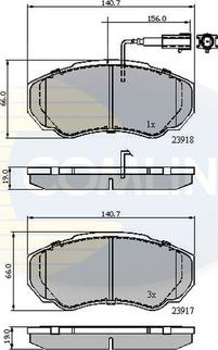 Comline CBP11040 - Kit de plaquettes de frein, frein à disque cwaw.fr