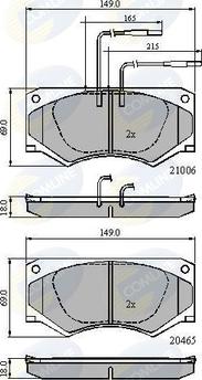 Comline CBP11051 - Kit de plaquettes de frein, frein à disque cwaw.fr