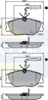 Comline CBP11001 - Kit de plaquettes de frein, frein à disque cwaw.fr