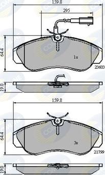 Comline CBP11032 - Kit de plaquettes de frein, frein à disque cwaw.fr