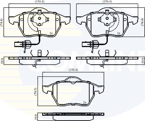 Comline CBP11025 - Kit de plaquettes de frein, frein à disque cwaw.fr