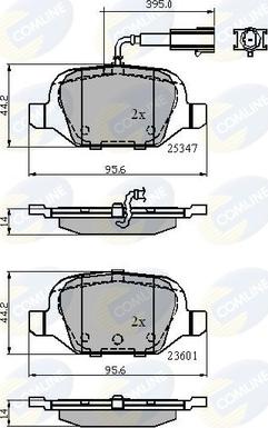 Comline CBP11026 - Kit de plaquettes de frein, frein à disque cwaw.fr