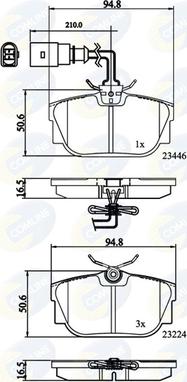 Comline CBP11151 - Kit de plaquettes de frein, frein à disque cwaw.fr