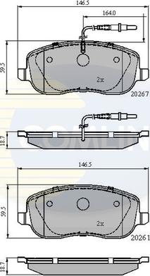 Comline CBP11158 - Kit de plaquettes de frein, frein à disque cwaw.fr