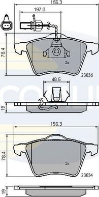 Comline CBP11168 - Kit de plaquettes de frein, frein à disque cwaw.fr