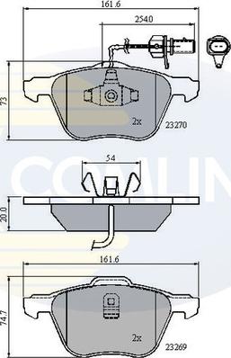 Comline CBP11136 - Kit de plaquettes de frein, frein à disque cwaw.fr