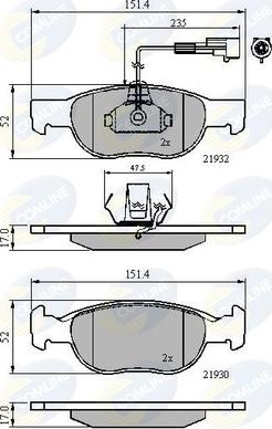 Comline CBP11171 - Kit de plaquettes de frein, frein à disque cwaw.fr