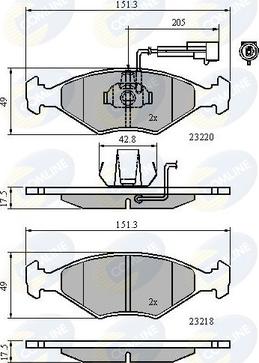 Comline CBP11295 - Kit de plaquettes de frein, frein à disque cwaw.fr