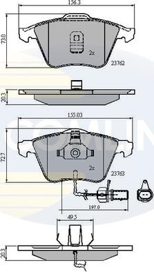 Comline CBP11200 - Kit de plaquettes de frein, frein à disque cwaw.fr