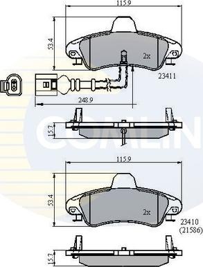 Comline CBP11235 - Kit de plaquettes de frein, frein à disque cwaw.fr