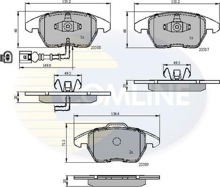 Comline CBP11224 - Kit de plaquettes de frein, frein à disque cwaw.fr