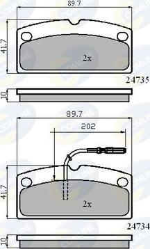 Comline CBP11796 - Kit de plaquettes de frein, frein à disque cwaw.fr