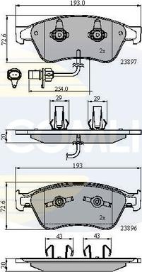 Comline CBP11740 - Kit de plaquettes de frein, frein à disque cwaw.fr