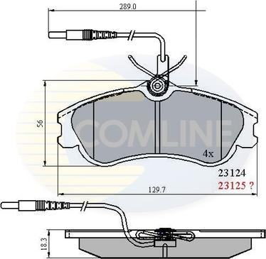 Comline CBP1174 - Kit de plaquettes de frein, frein à disque cwaw.fr