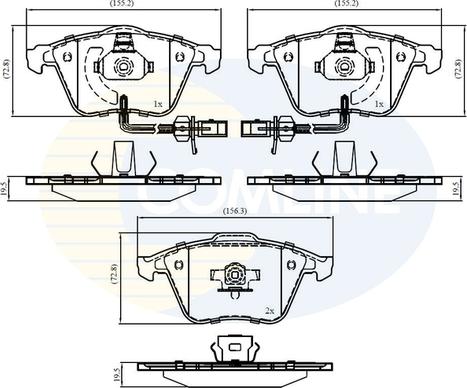 Comline CBP11753 - Kit de plaquettes de frein, frein à disque cwaw.fr