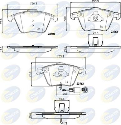 Comline CBP11752 - Kit de plaquettes de frein, frein à disque cwaw.fr