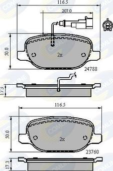 Comline CBP11769 - Kit de plaquettes de frein, frein à disque cwaw.fr