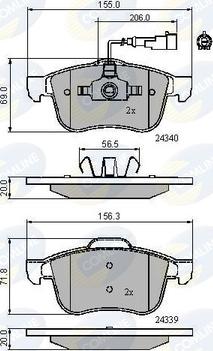 Comline CBP11718 - Kit de plaquettes de frein, frein à disque cwaw.fr