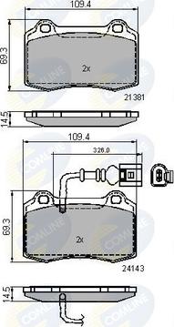 Comline CBP11737 - Kit de plaquettes de frein, frein à disque cwaw.fr