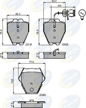 Comline CBP11770 - Kit de plaquettes de frein, frein à disque cwaw.fr