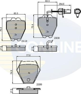 Comline CBP11771 - Kit de plaquettes de frein, frein à disque cwaw.fr