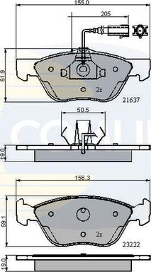 Comline CBP11772 - Kit de plaquettes de frein, frein à disque cwaw.fr