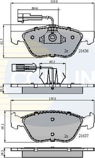 Comline CBP1897 - Kit de plaquettes de frein, frein à disque cwaw.fr